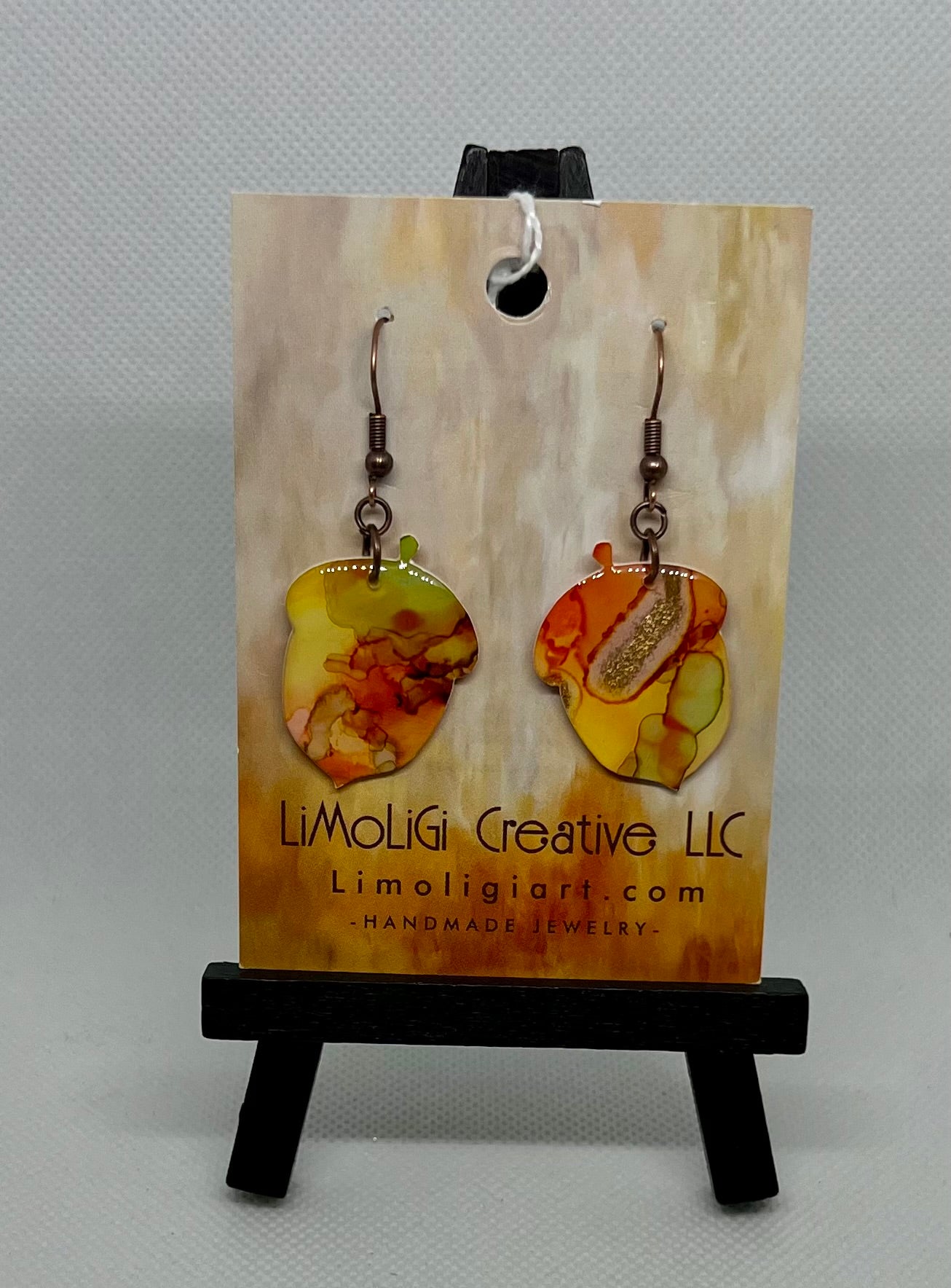 E24-098 Acorn in Green, Orange, Yellow and Gold 2024-1