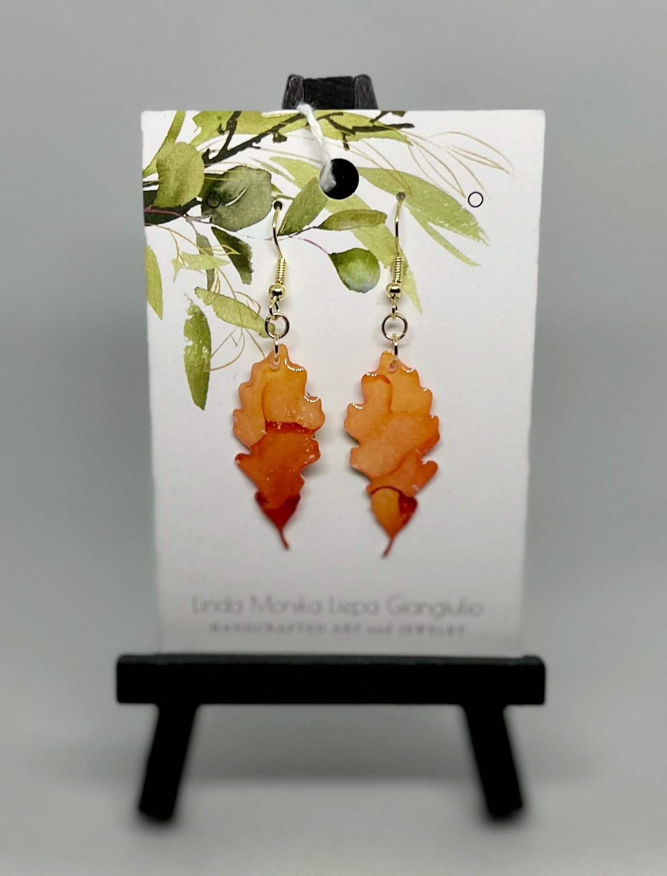 E24-106 Oak Leaf from top, Maroon, Yellow and Orange #3