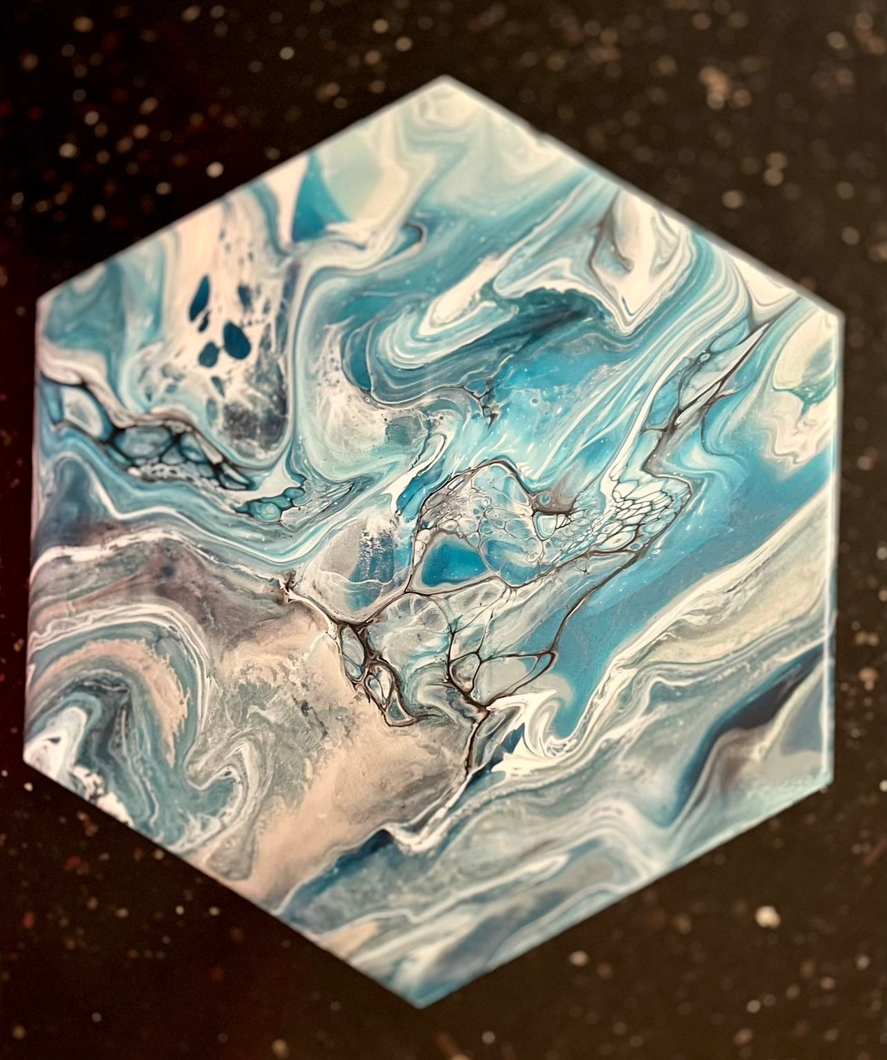 Custom Blues and Gray Trivet