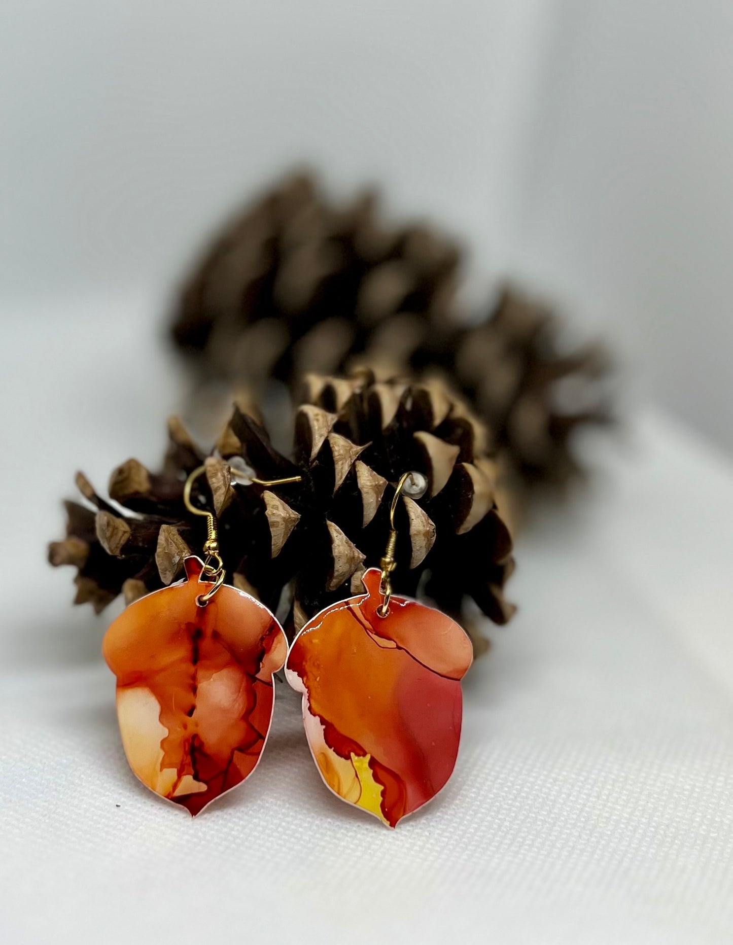 E54-Acorn #3 - Yellow and Maroon