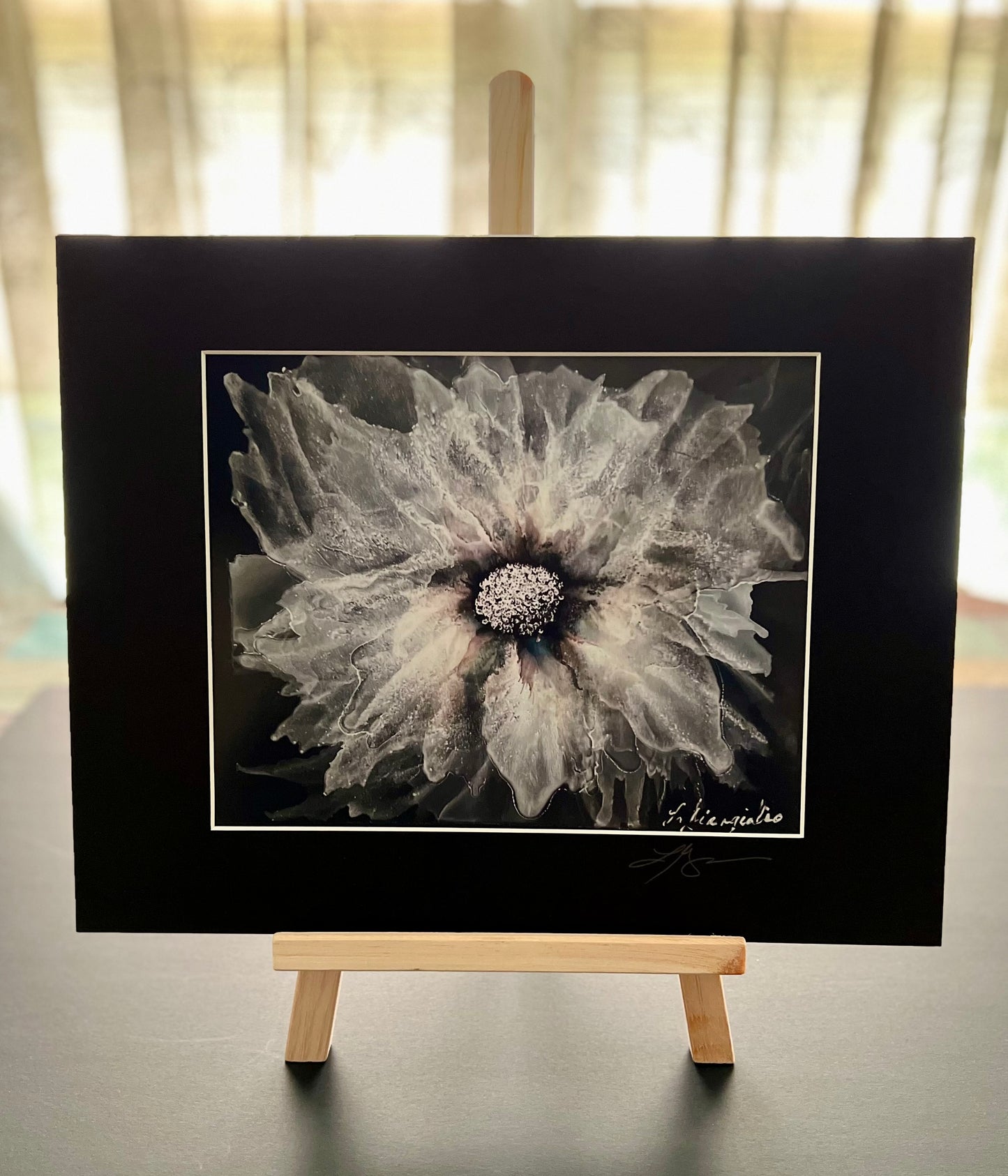 P-007B - Misty Bloom on Black