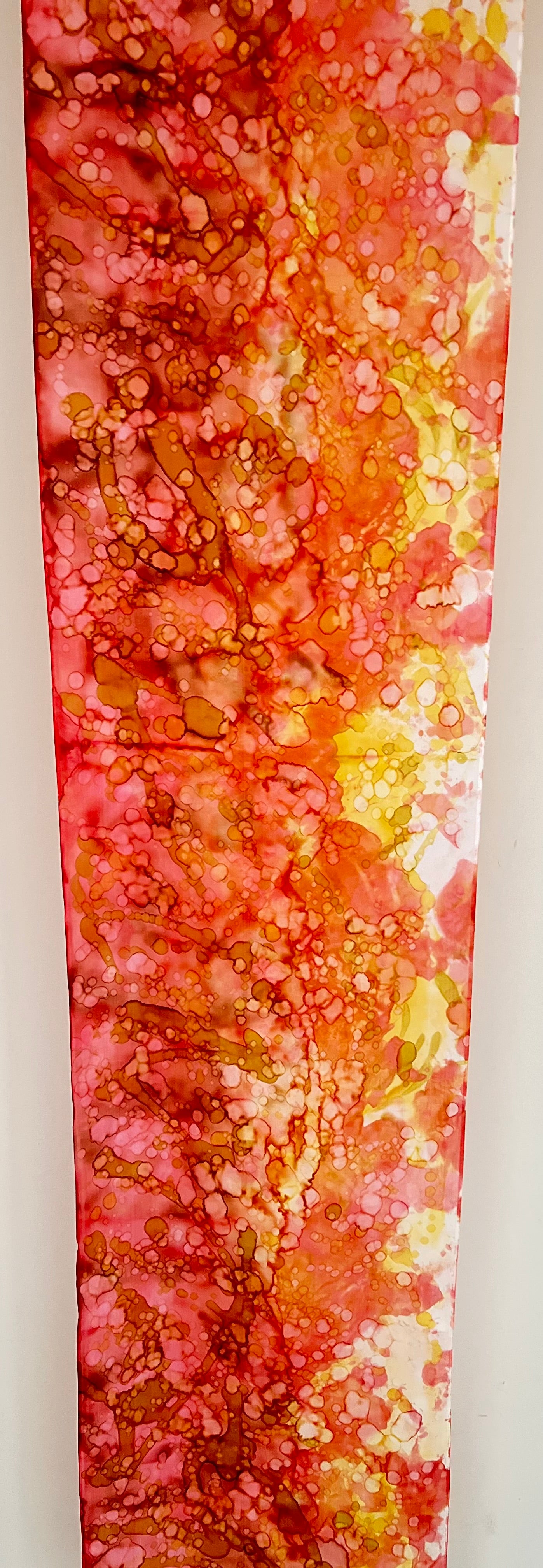 SS-050 Abstract Red Sunset Orange and Yellow with dots