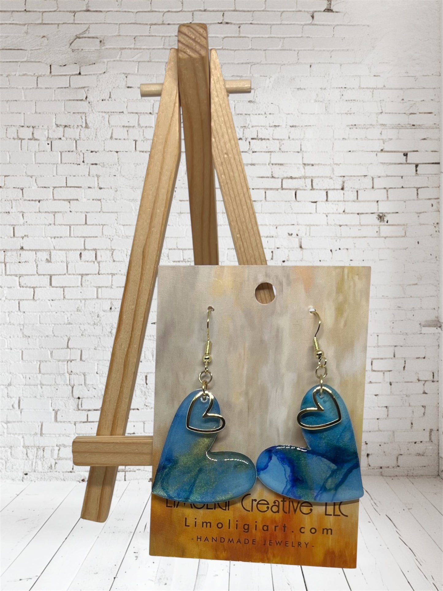 E25-066 Blue and Gold Double Hearts #2