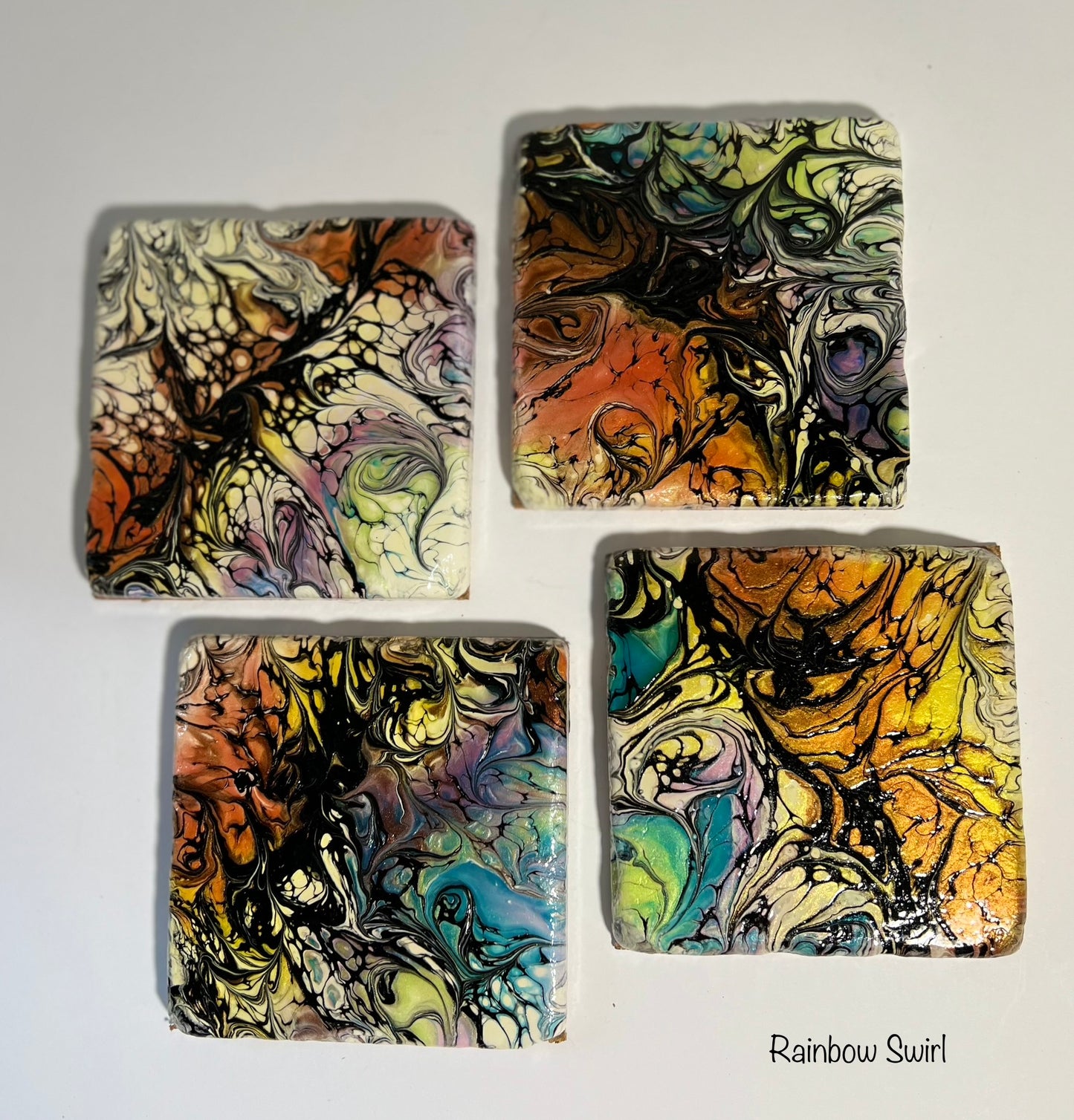 Rainbow Swirl Coaster (Set of 4)