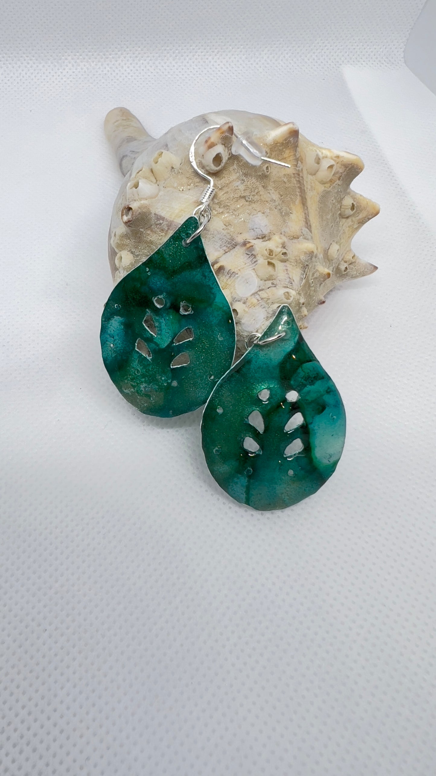 Teal Drops with Cutouts (b)