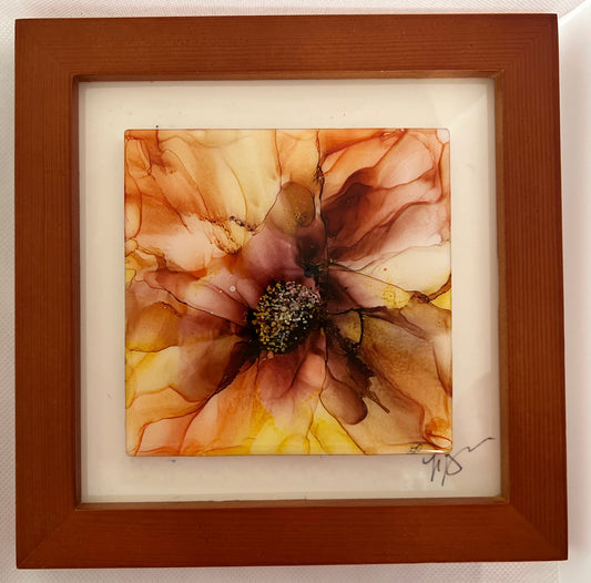 T10 - Buried in Blooms in brown frame