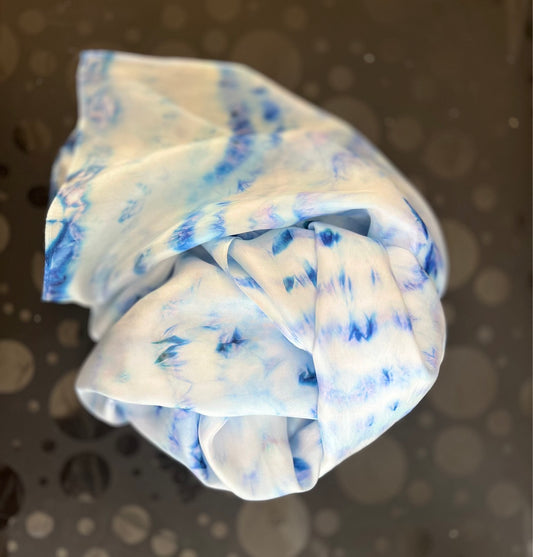 SS-063 Bayou Blue and Yonder Blue with Shibori Folding Technique