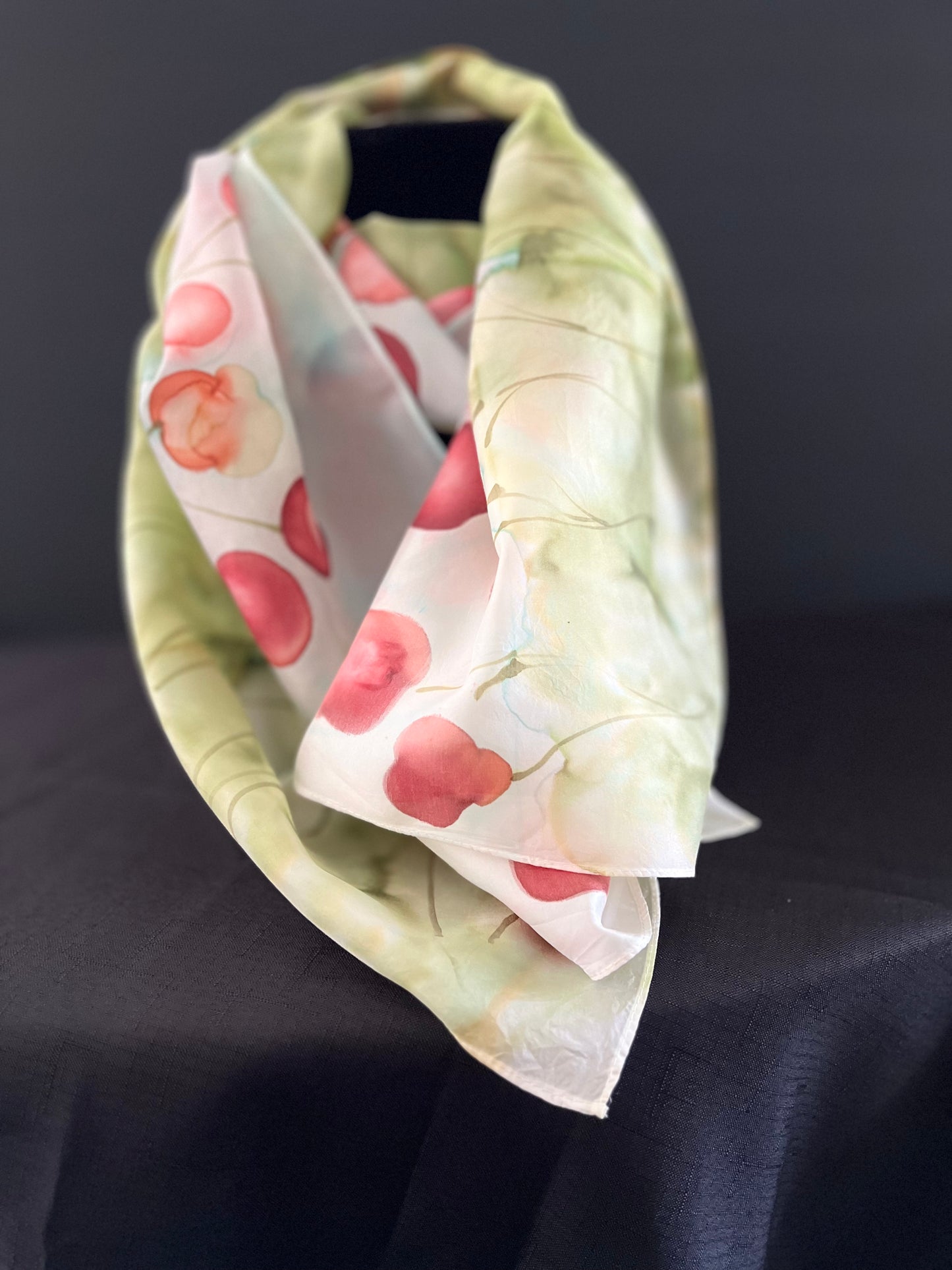 SS - 011 Silk Scarf Red Poppyfield