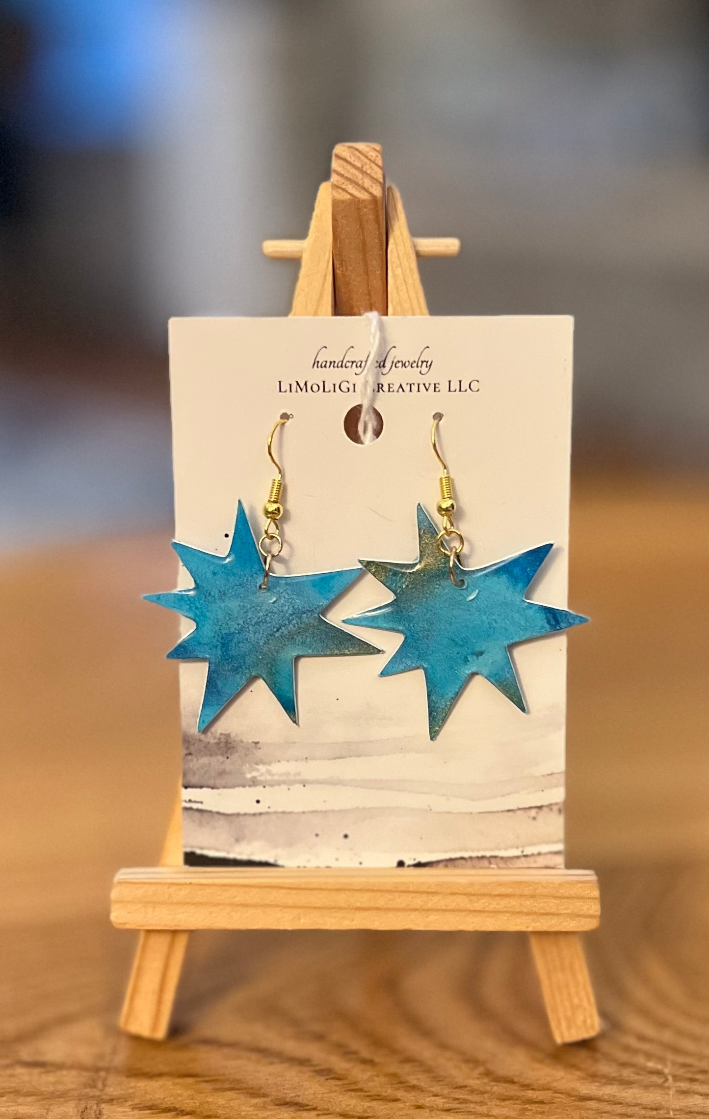 E25-125 Blue/Gold Spikey Star