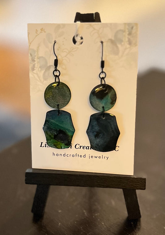E26-027 Blue/Green Canyon Stone w/ circle at top