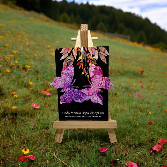 E24-011 Purple and Pink Splatter Butterfiles