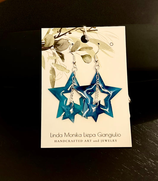 E24-178 Blue Stars with small hanging Star #1