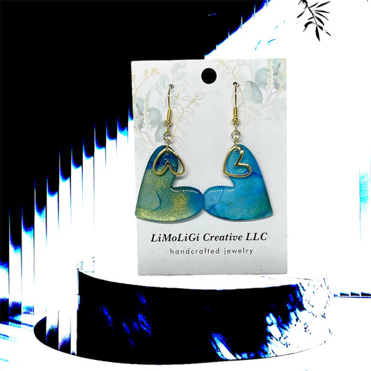 E25-065 Blue and Gold Double Hearts #1