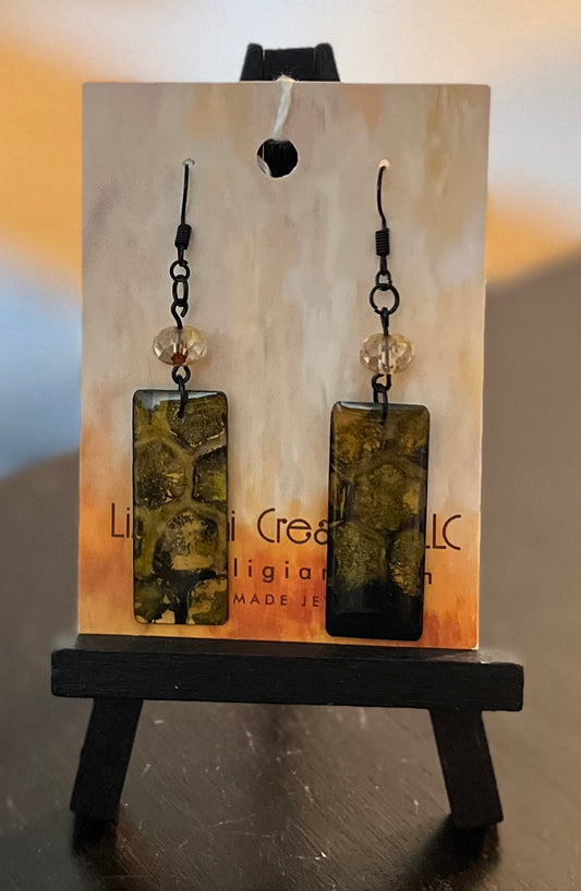 E26-020 Green/Black/Gold Rectangle