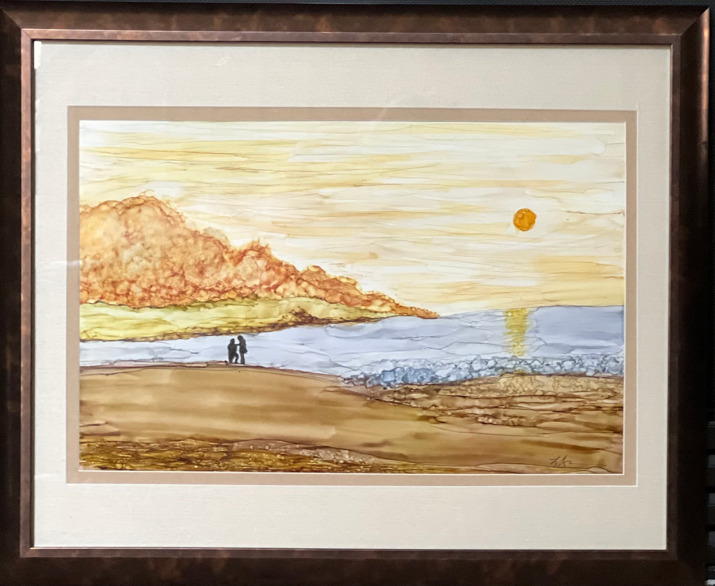 Custom Alcohol Ink Painting - "She Said Yes"