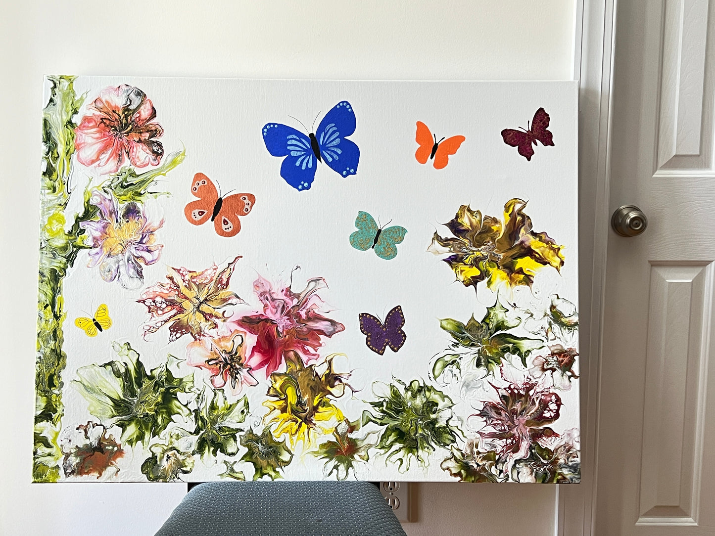Custom Butterfly Acrylic Painting