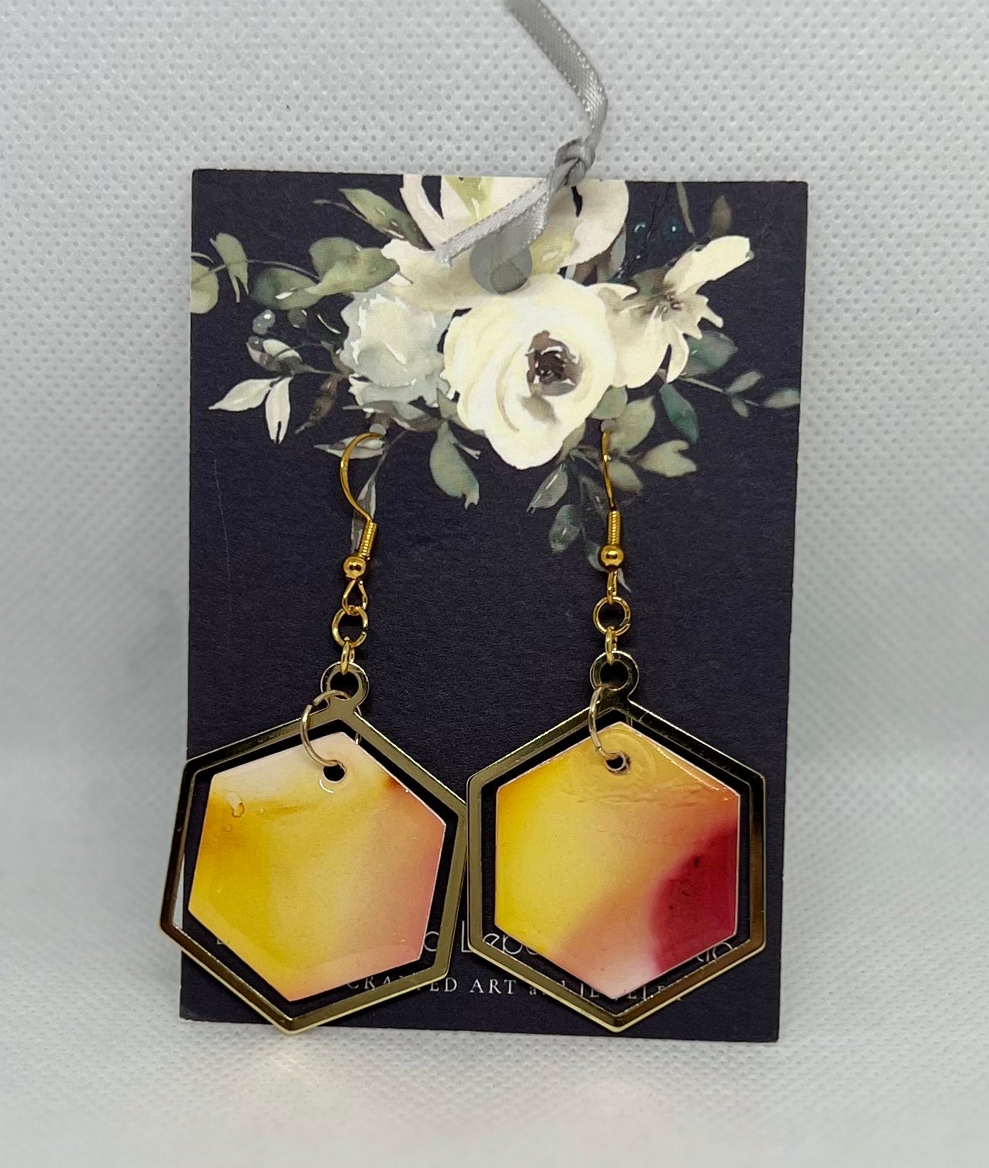 E082 - Floating Hexagon #3 - Maroon Soft