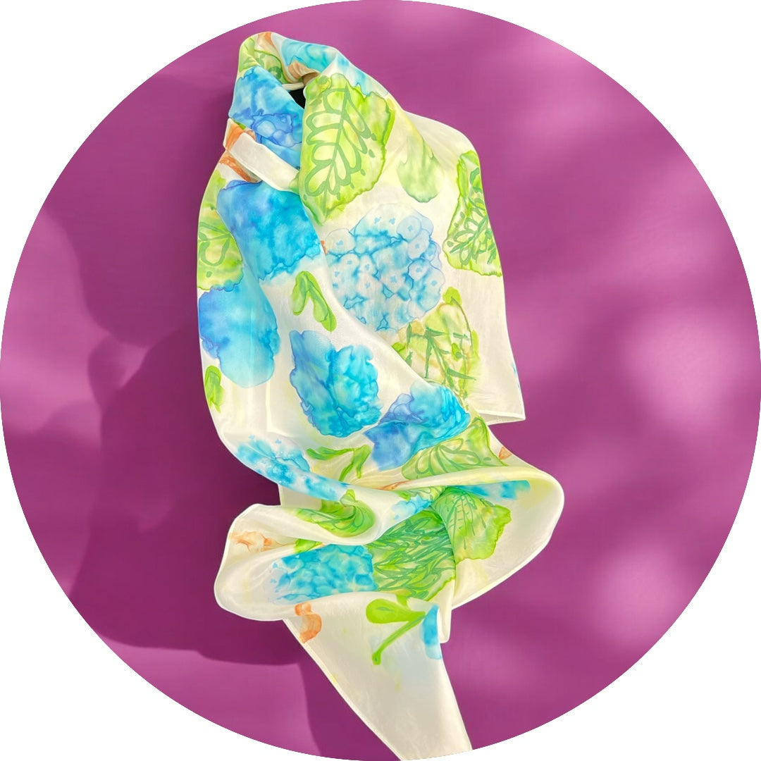 SS-049 Hydrangea Flowers with Leaves