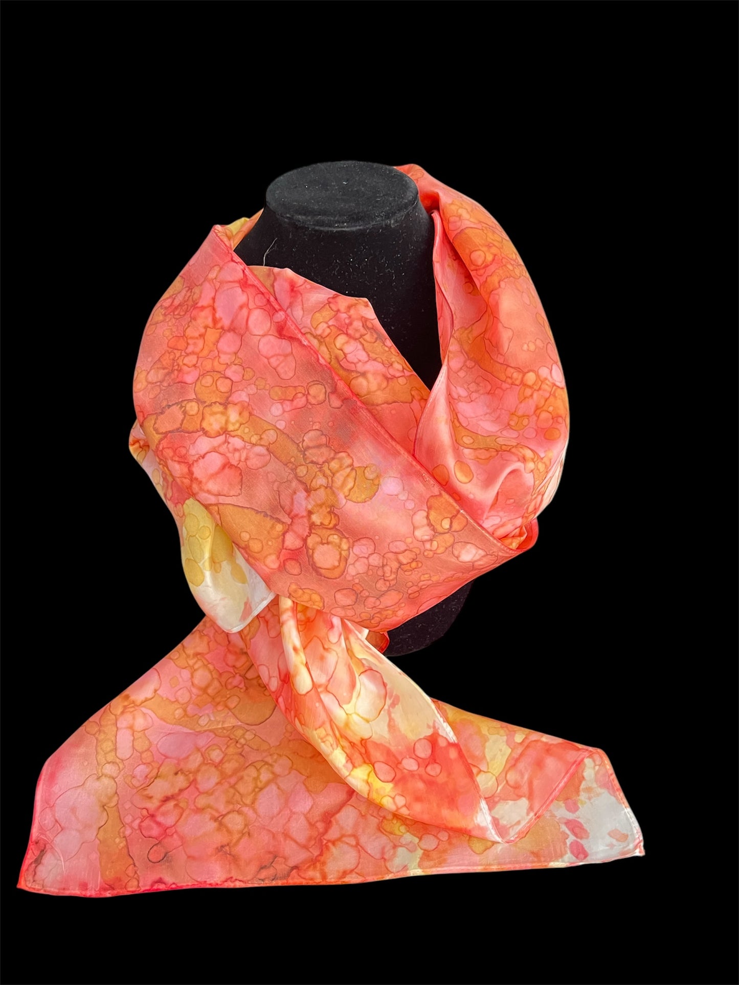 SS-050 Abstract Red Sunset Orange and Yellow with dots