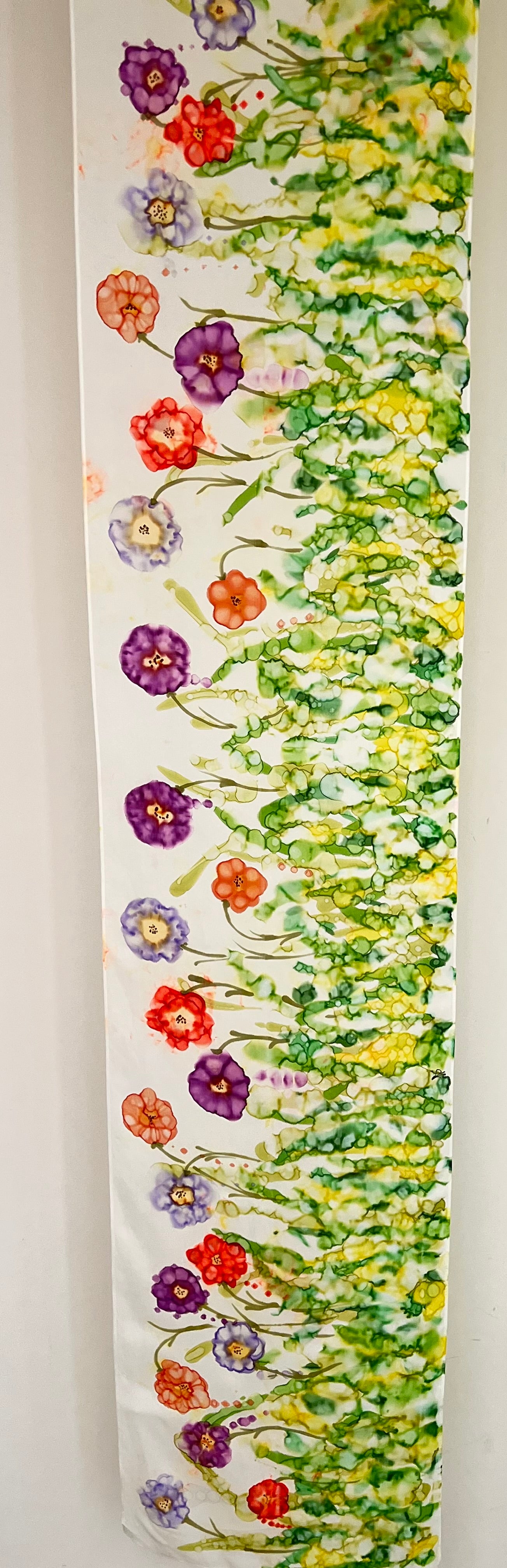 SS-052 Floral Garden in Red Purple Blue and Orange Flowers