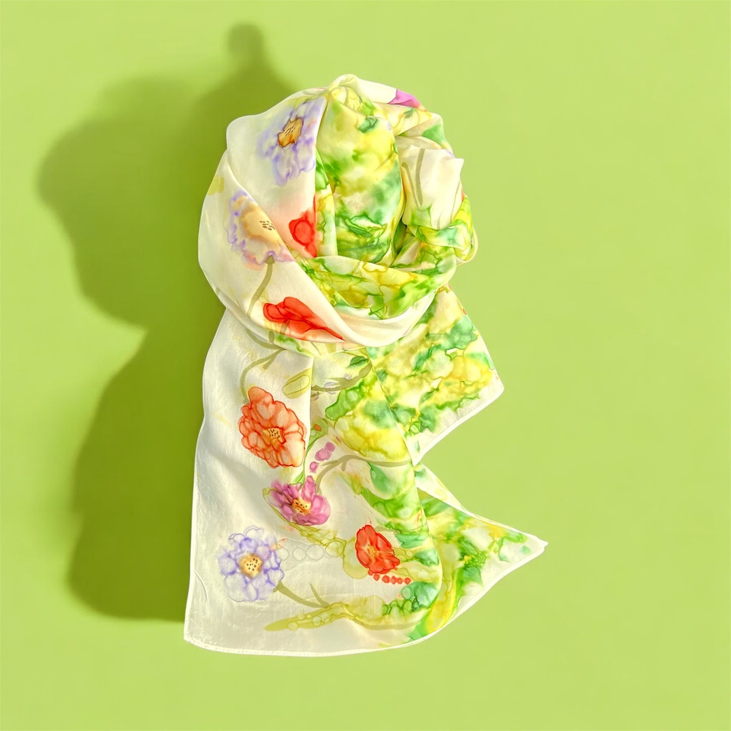 SS-052 Floral Garden in Red Purple Blue and Orange Flowers