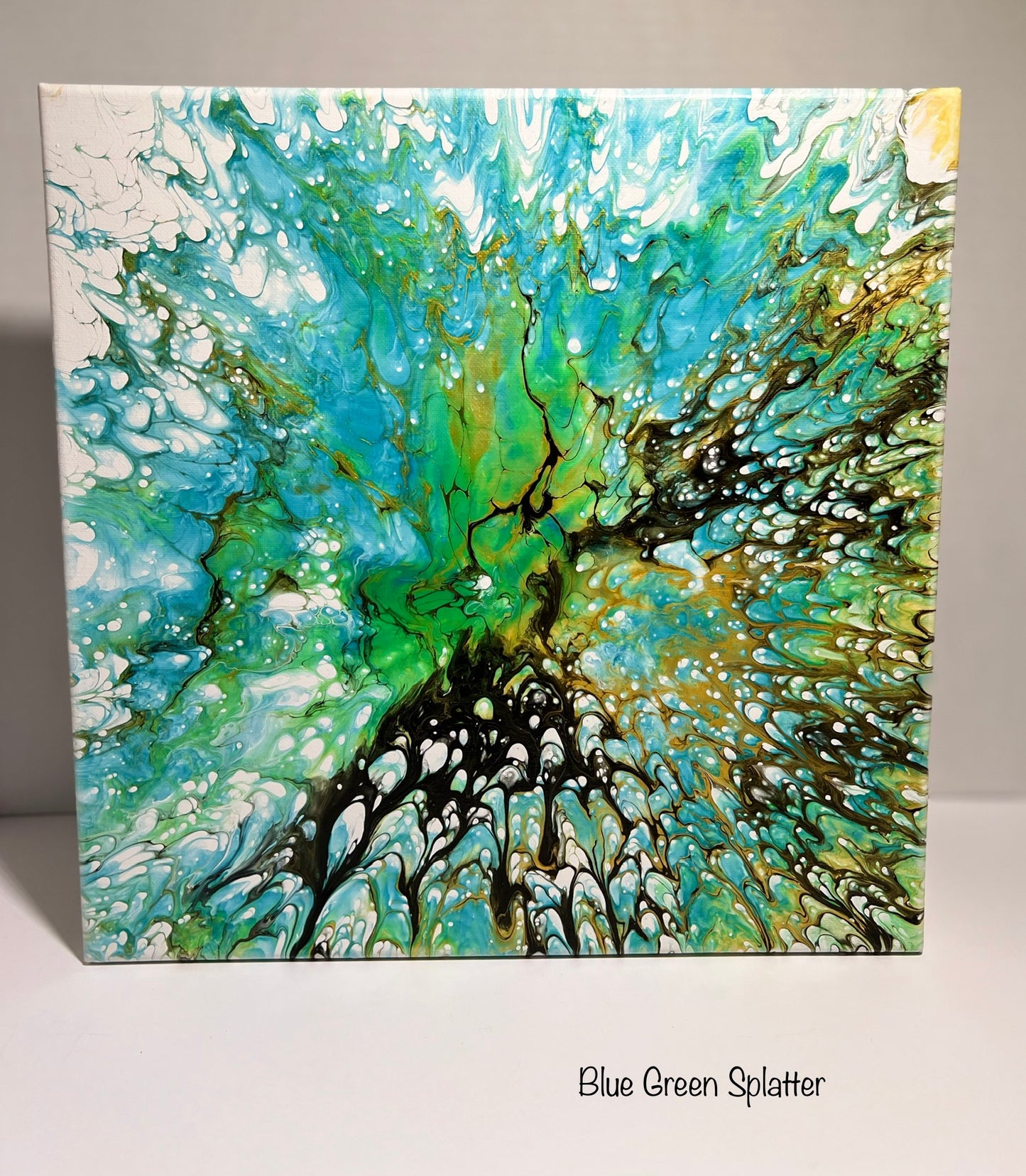 A12 - Blue Green Splatter