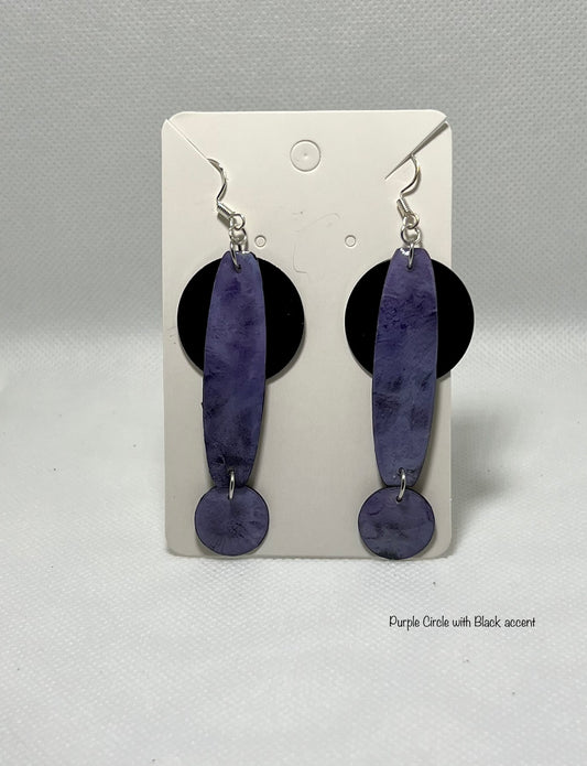 E039-Purple Circle with Black Accent