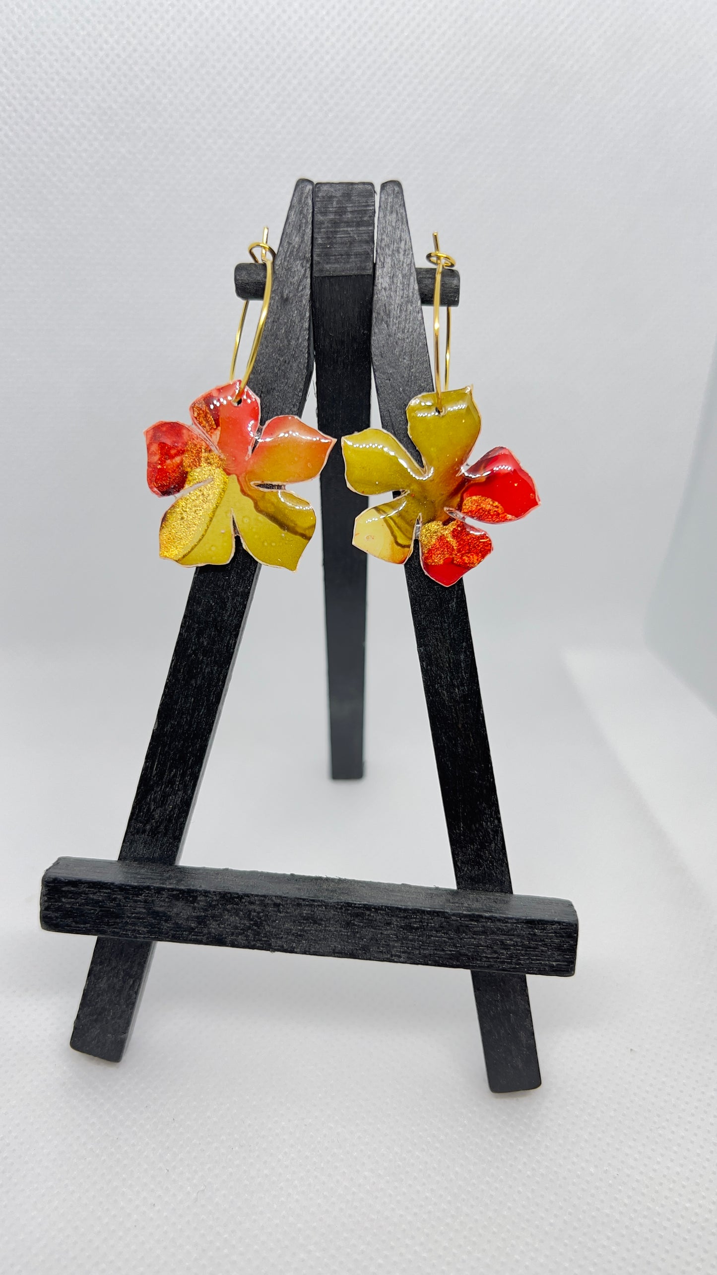 Red Green and Gold Flowers small